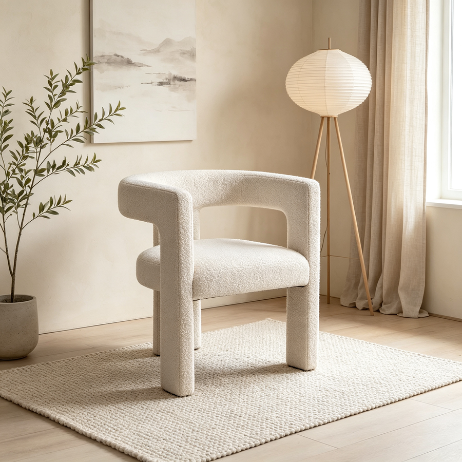 Sedia laterale decorativa imbottita
