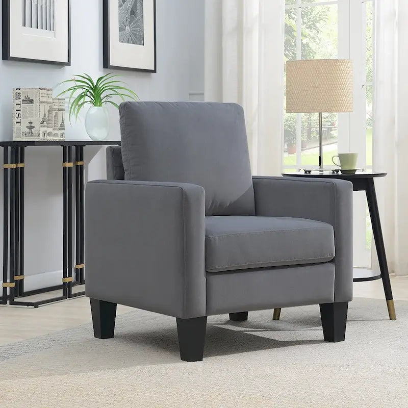 Ally Polyester Mid-Century Arm Chair