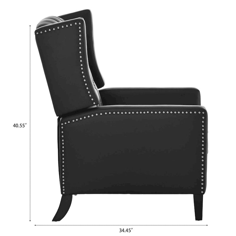 Wide Manual Wing Chair Recliner - 34.45 x 27.16 x 40.55