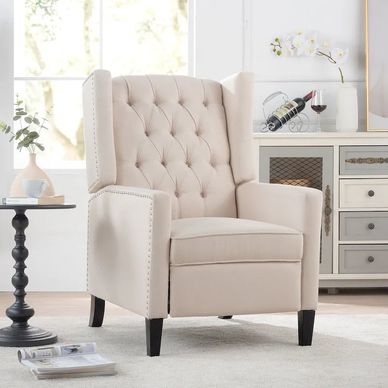 Wide Manual Wing Chair Recliner - 34.45 x 27.16 x 40.55
