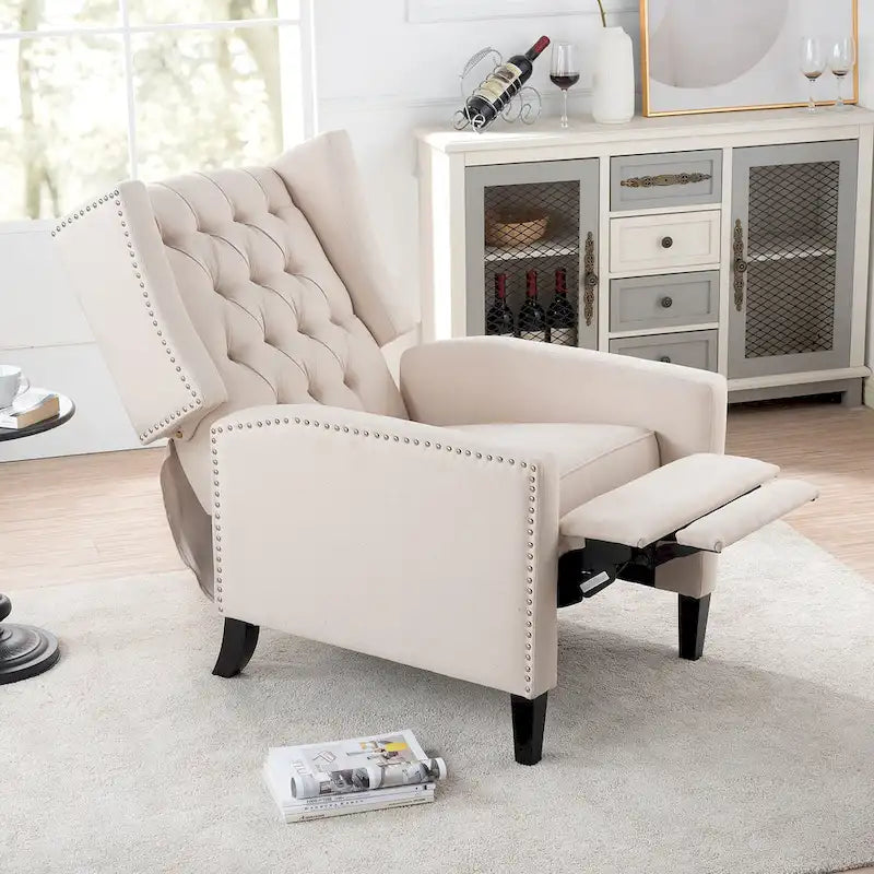 Wide Manual Wing Chair Recliner - 34.45 x 27.16 x 40.55