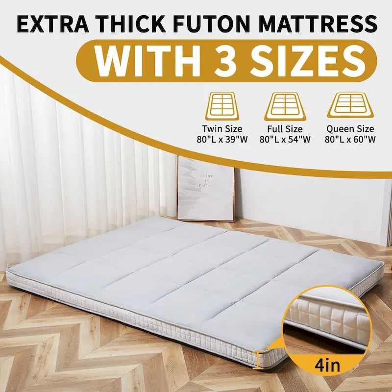DoCred Roll Up Floor Japanese Mattress Futon with storage bag