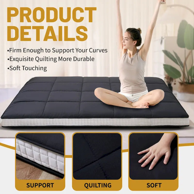 DoCred Roll Up Floor Japanese Mattress Futon with storage bag