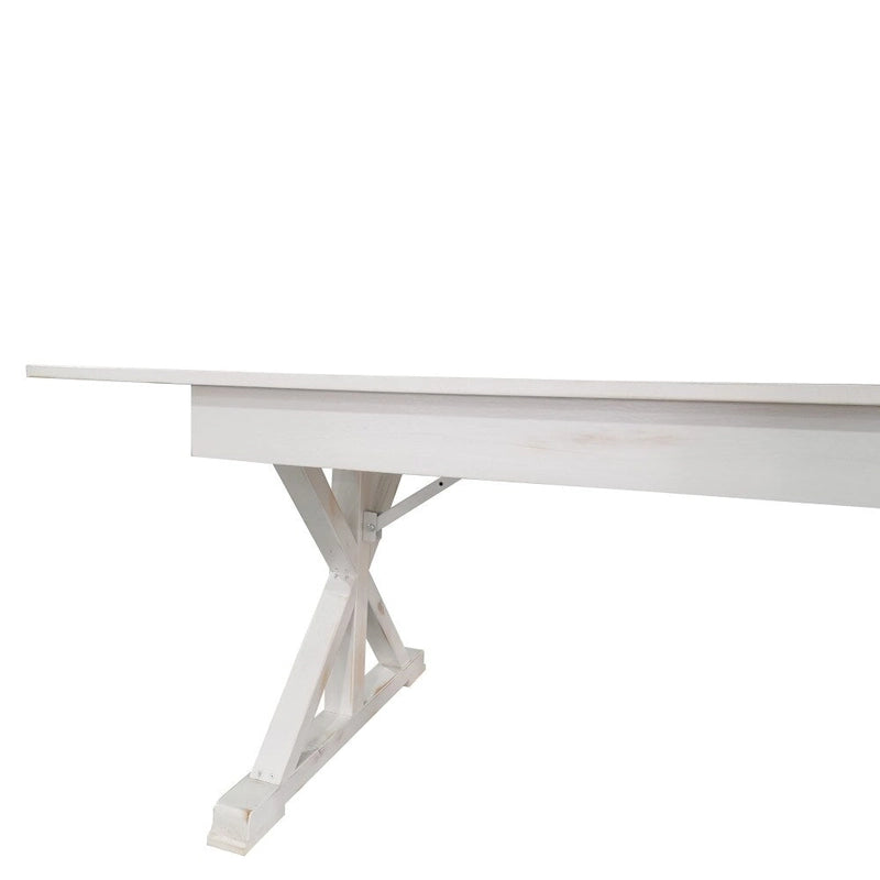 8' x 40 Rectangular Antique Rustic Solid Pine Folding Dining Table