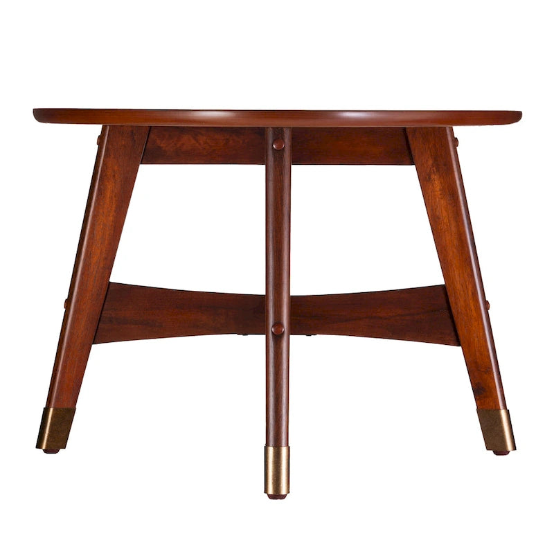Mid-Century Modern Oval Wood Coffee Table
