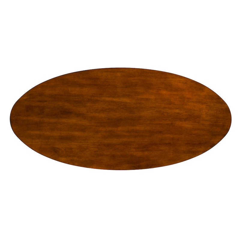 Mid-Century Modern Oval Wood Coffee Table