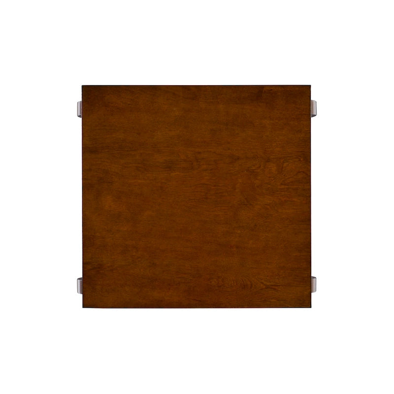 Ingrid Wood Farmhouse Side Table with 2 Shelves