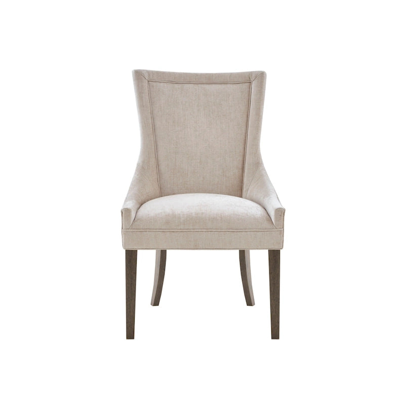 Upholstered Dining Side Chairs with Wood Legs (Set of 2)