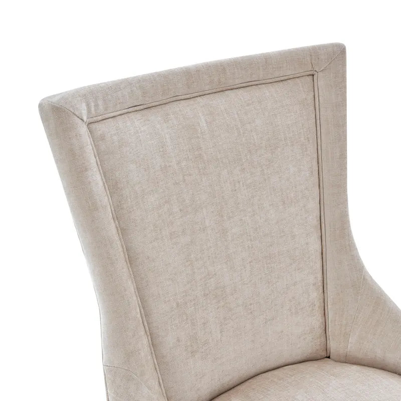 Upholstered Dining Side Chairs with Wood Legs (Set of 2)