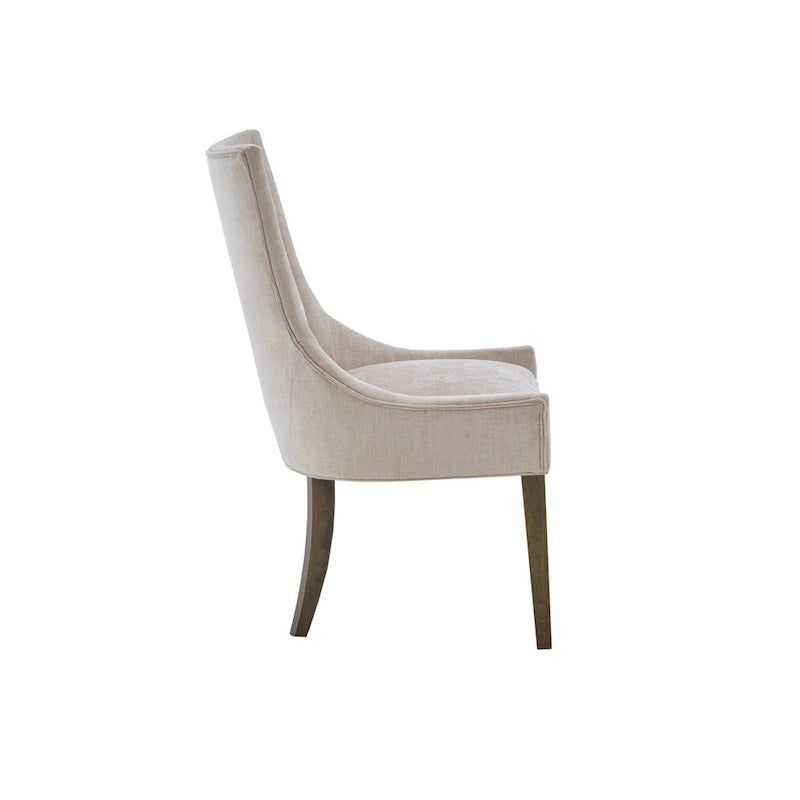 Upholstered Dining Side Chairs with Wood Legs (Set of 2)