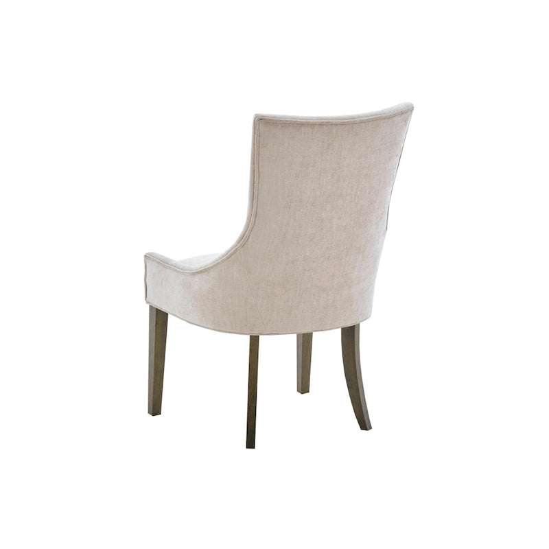 Upholstered Dining Side Chairs with Wood Legs (Set of 2)