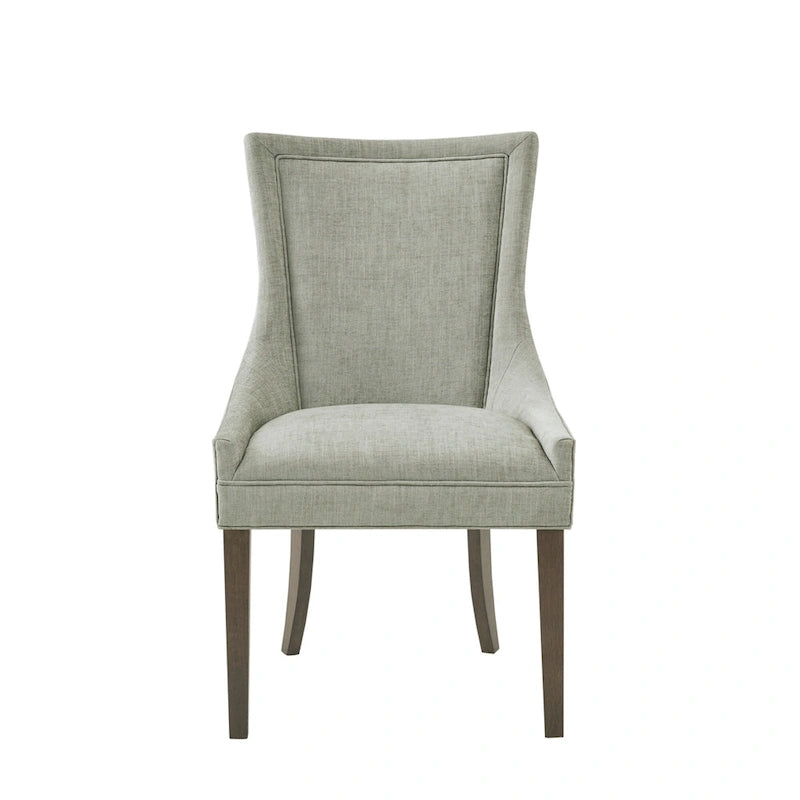 Upholstered Dining Side Chairs with Wood Legs (Set of 2)