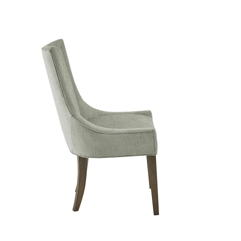 Upholstered Dining Side Chairs with Wood Legs (Set of 2)