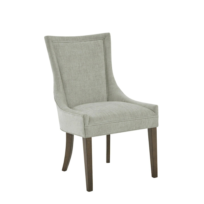 Upholstered Dining Side Chairs with Wood Legs (Set of 2)
