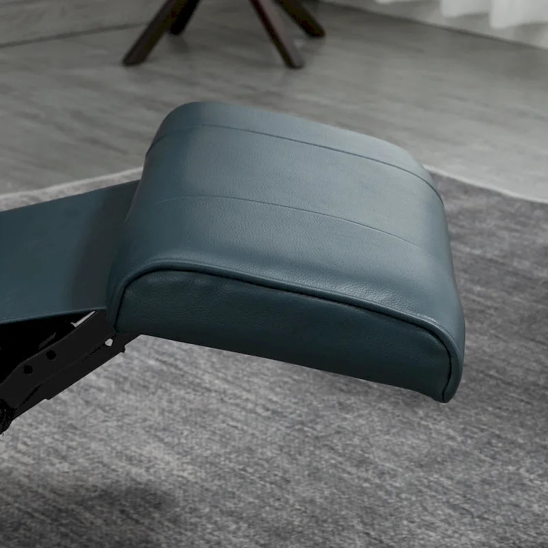 Faux Leather Adjustable Manual Swivel Base Recliner Chair