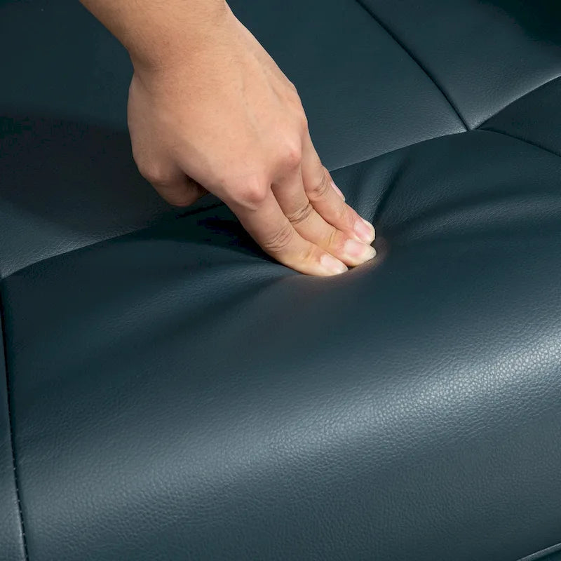 Faux Leather Adjustable Manual Swivel Base Recliner Chair