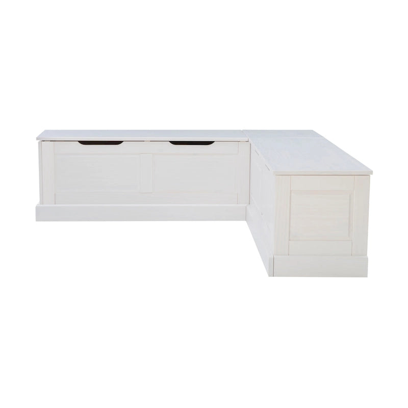 L-Shaped Backless Breakfast Nook Bench with Hidden Storage