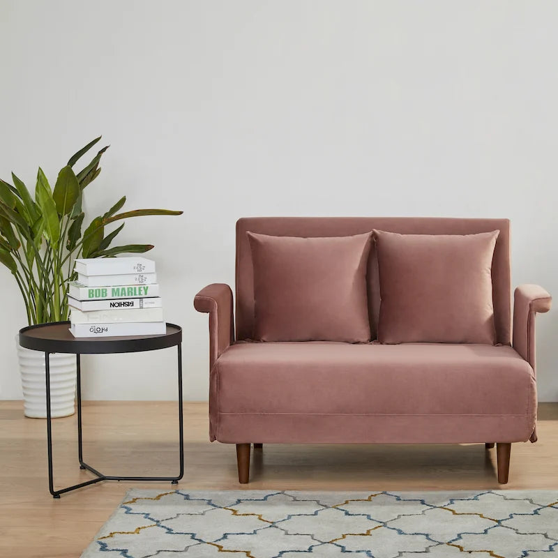 Convertible Futon Chair - Velvet or Faux Linen