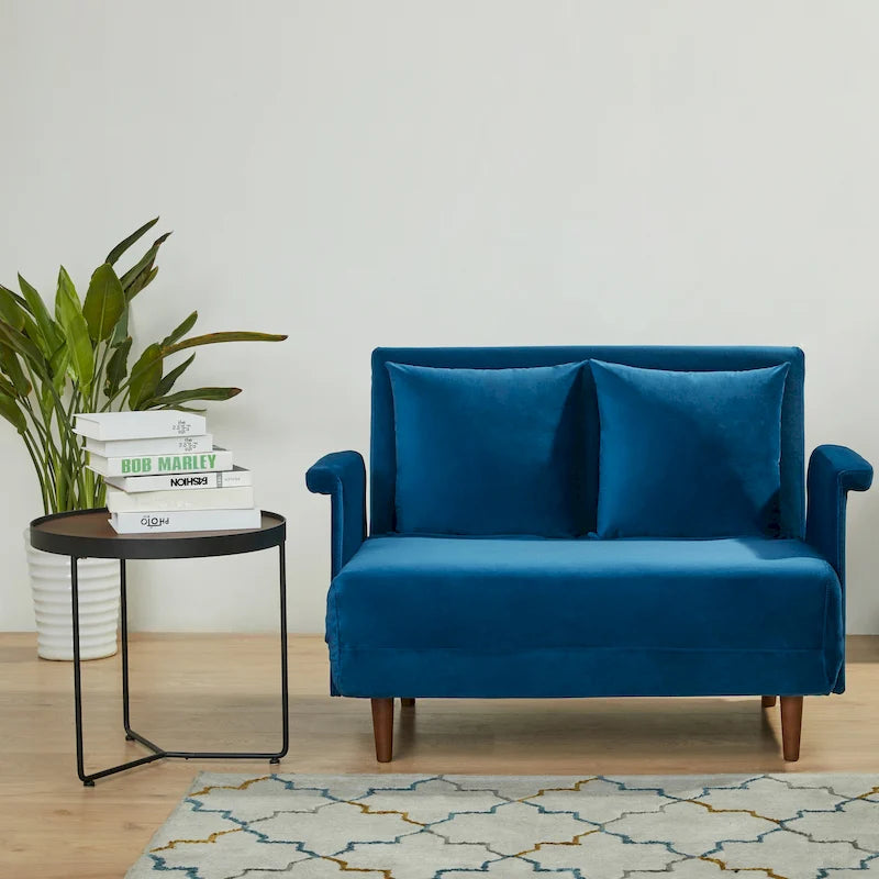 Convertible Futon Chair - Velvet or Faux Linen