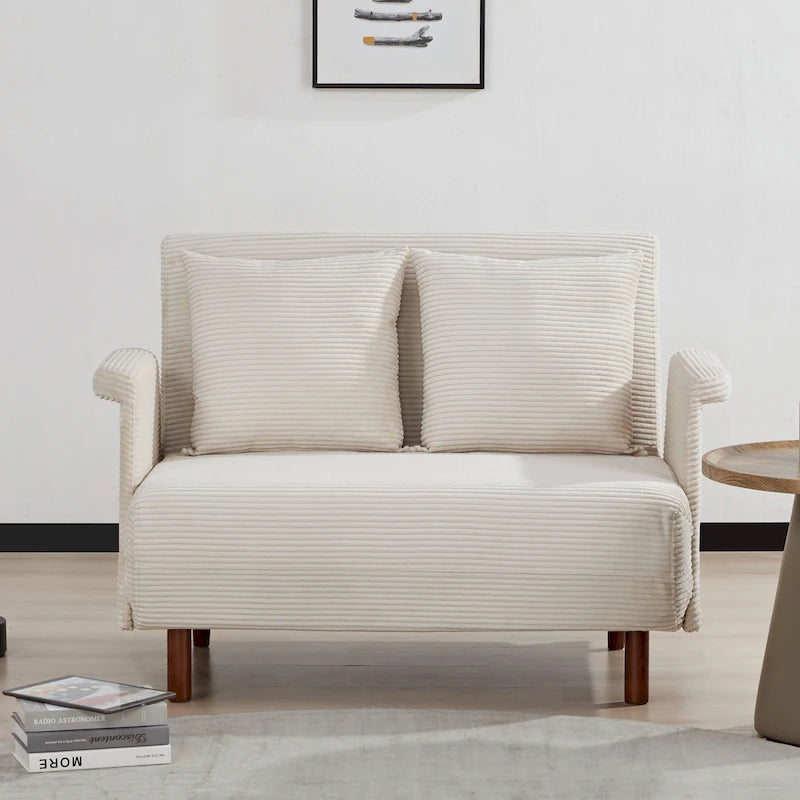 Convertible Futon Chair - Velvet or Faux Linen