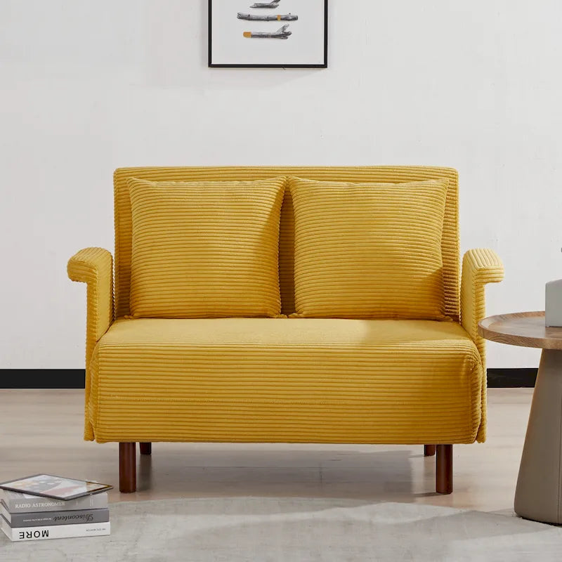 Convertible Futon Chair - Velvet or Faux Linen