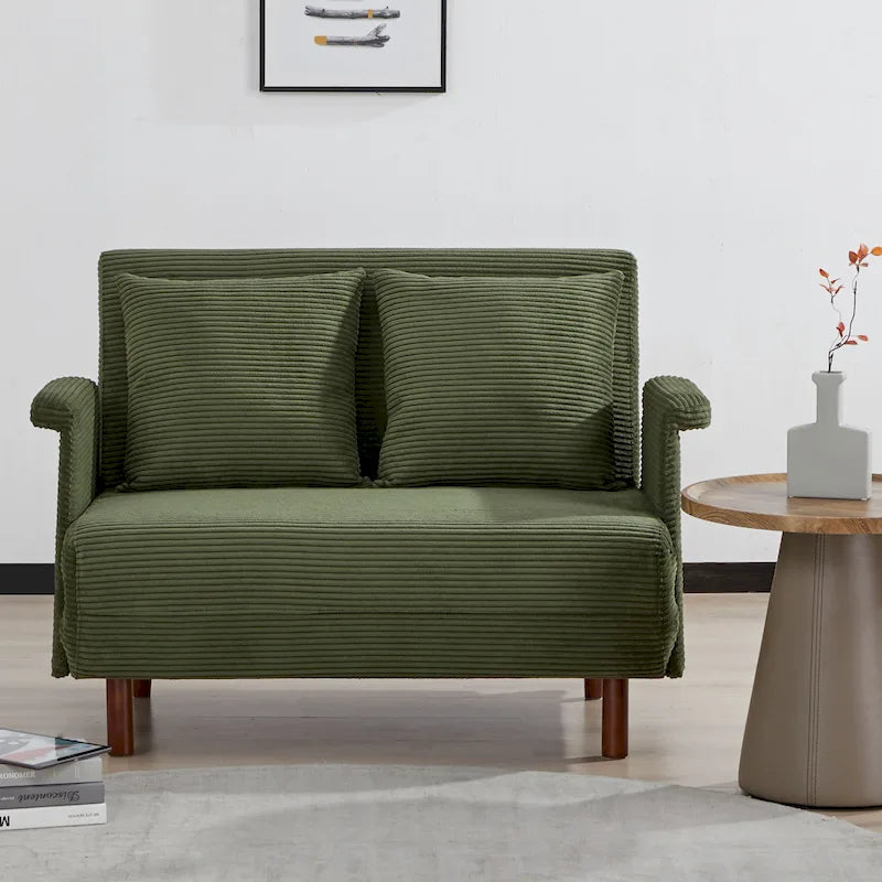 Convertible Futon Chair - Velvet or Faux Linen