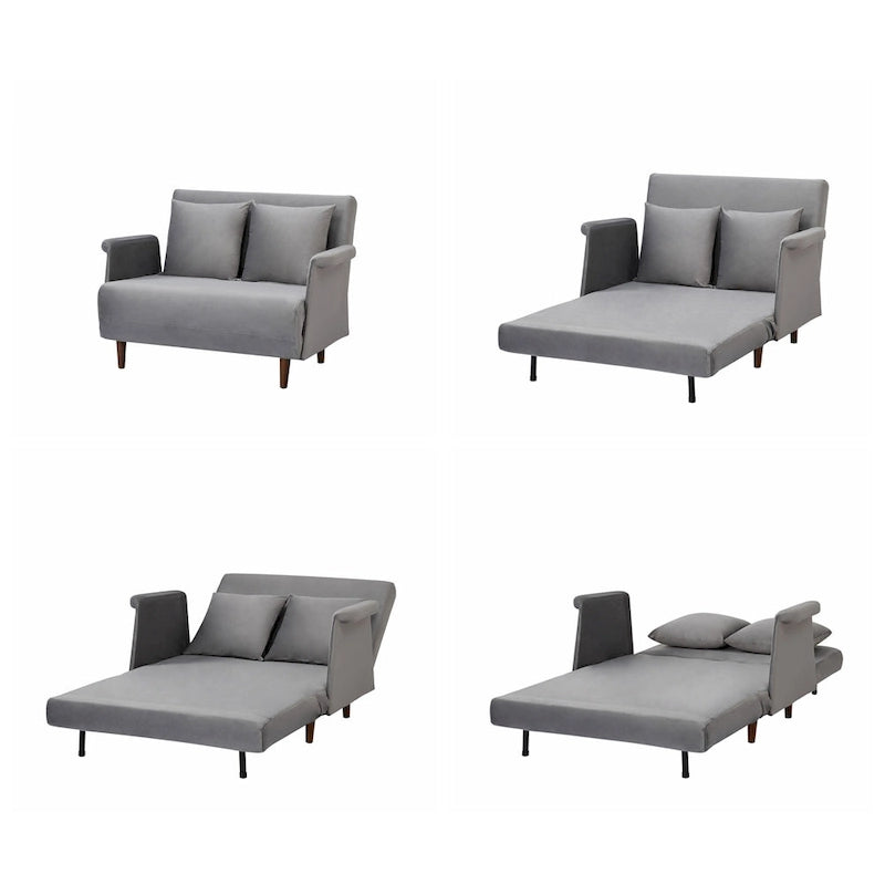 Convertible Futon Chair - Velvet or Faux Linen