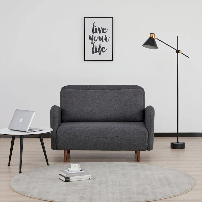Convertible Futon Chair - Velvet or Faux Linen
