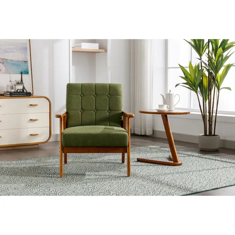 Mid-Century Modern Accent solid wood chair, for Living Room Bedroom Studio chair