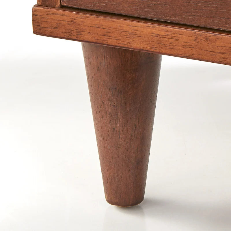 3-Drawer Retro Nightstand with Metal Glides