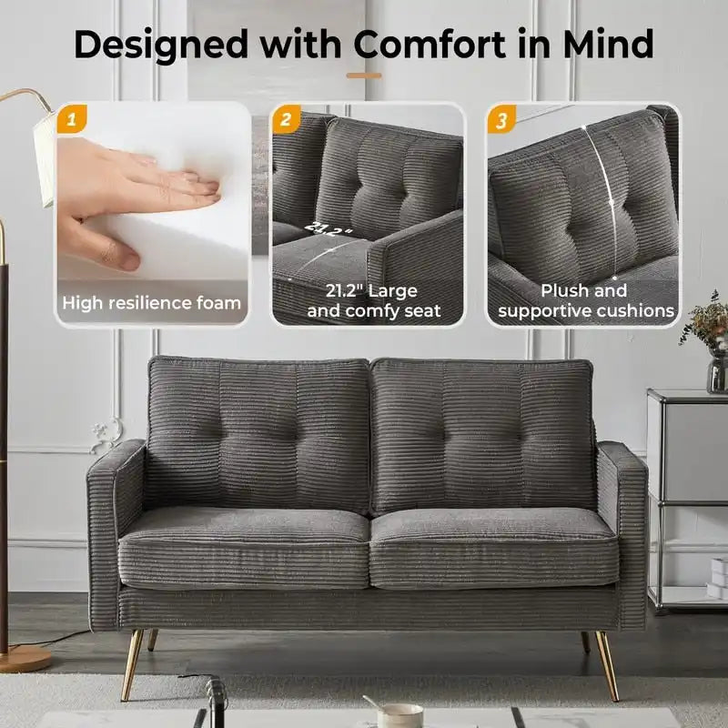 VINGLI 56 Modern Loveseat
