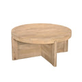 Round Solid Mango Wood Coffee Table