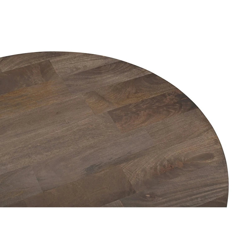 Round Solid Mango Wood Coffee Table