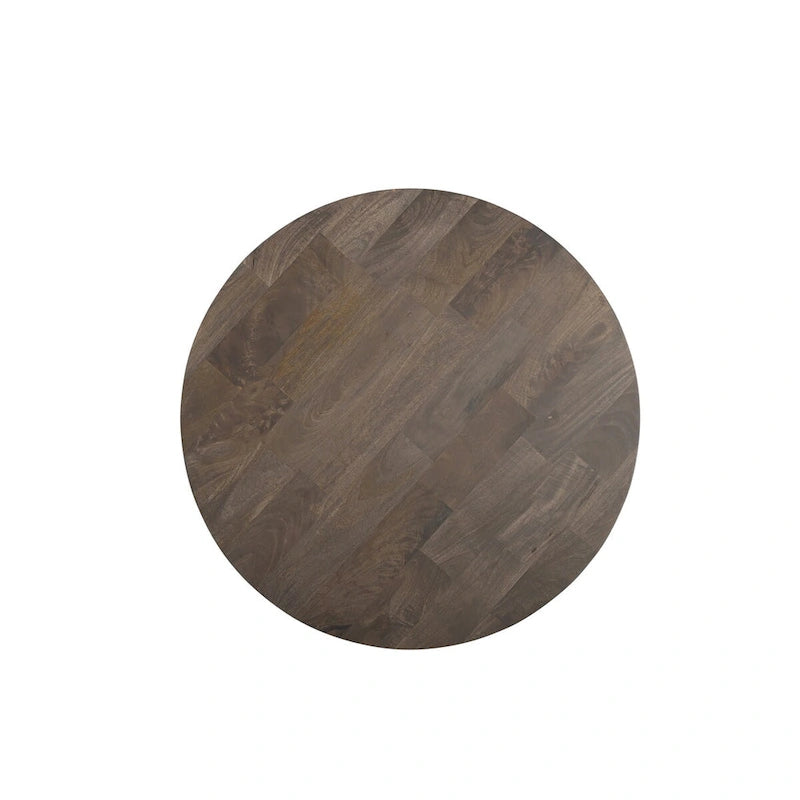 Round Solid Mango Wood Coffee Table